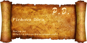Pinkova Dóra névjegykártya